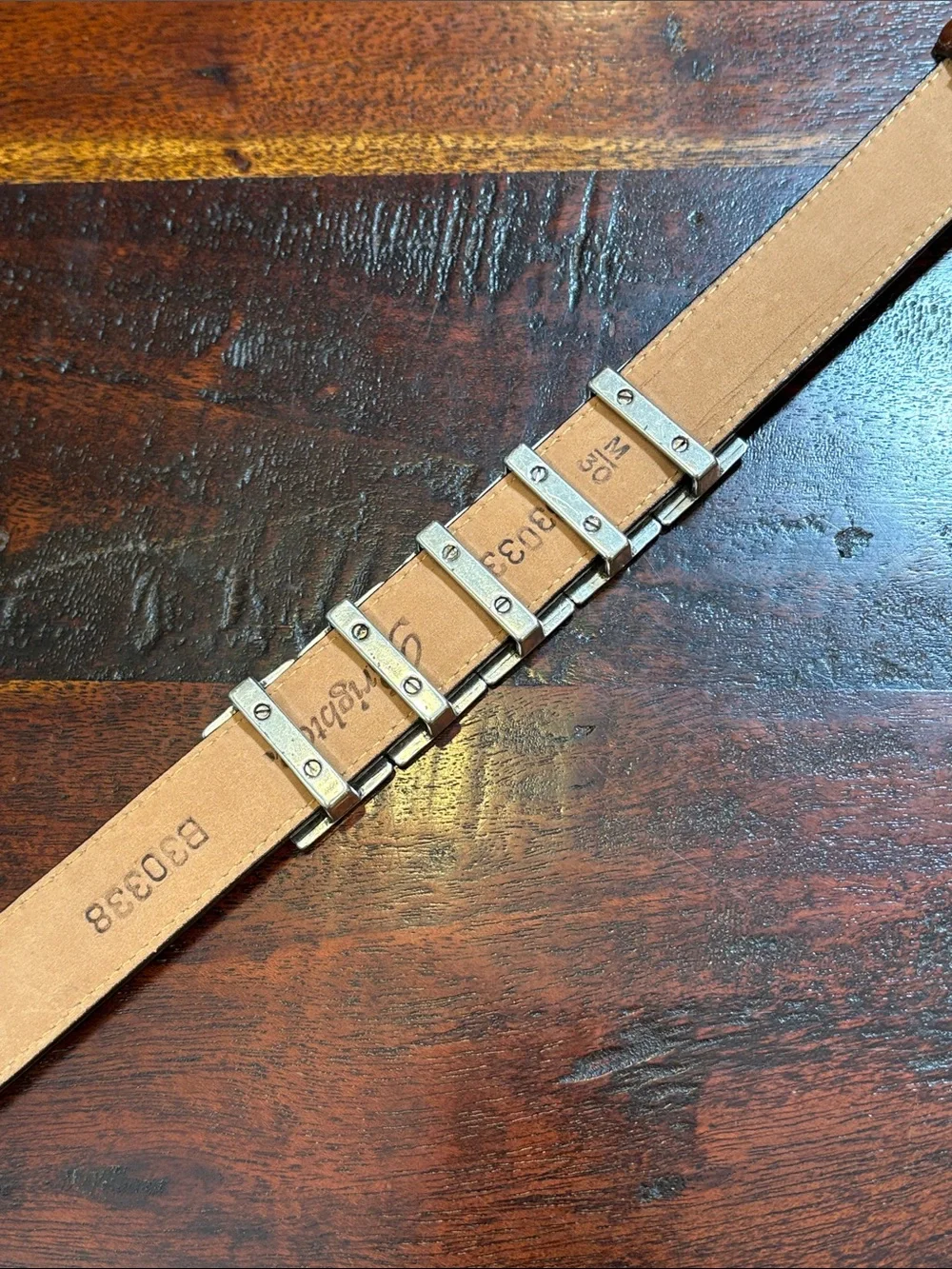Vintage Brighton Brown Leather Belt with Silver Conchos size Medium / 30